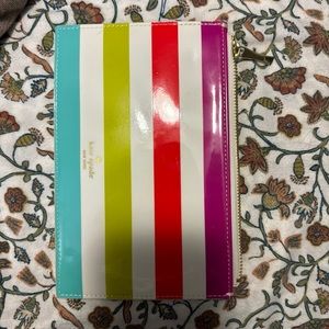 Kate spade striped pouch 
NWOT